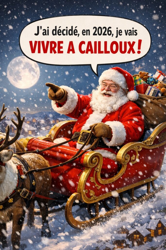 Le pere noel veut vivre à cailloux